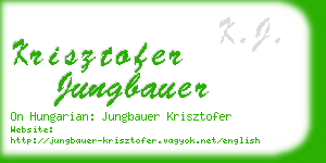 krisztofer jungbauer business card